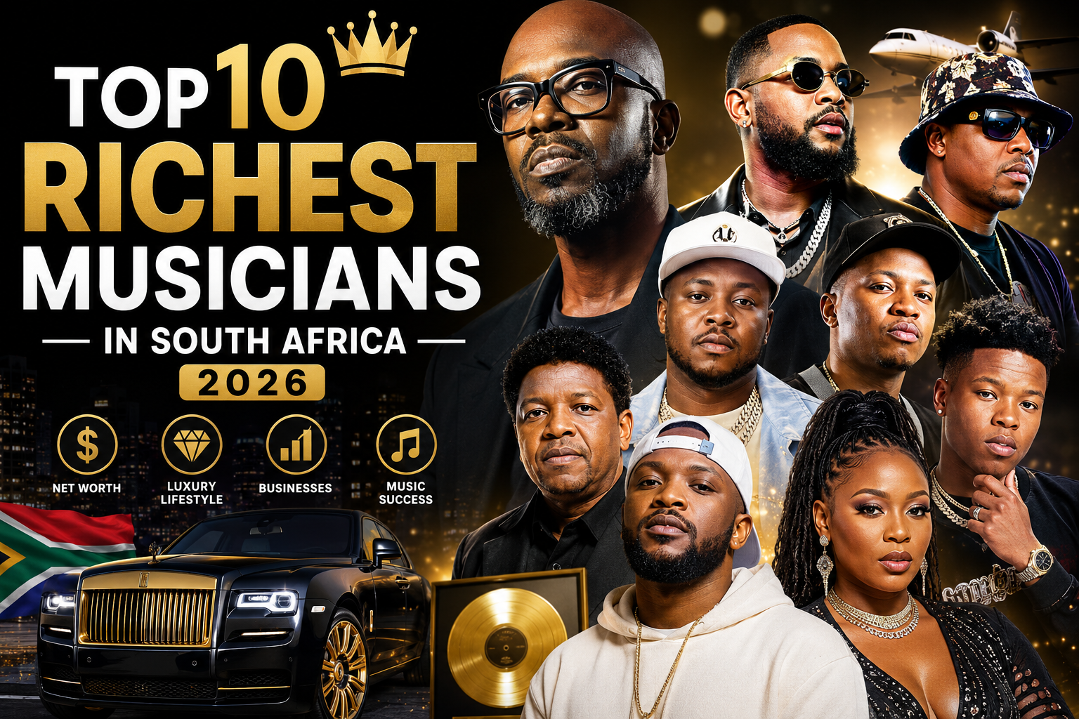 Top 10 Richest Musician in South Africa 2026