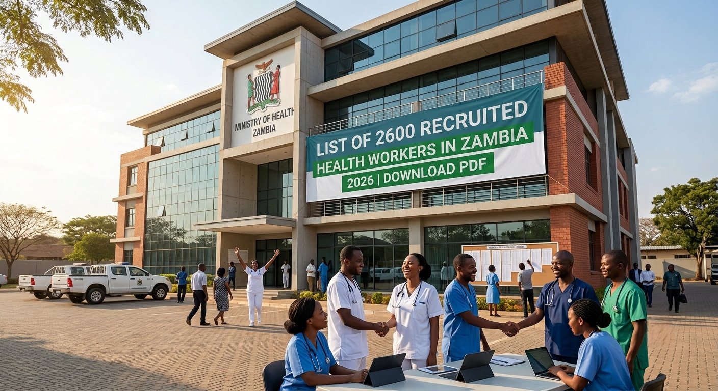 List of 2600 Recruited Health Workers in Zambia 2026 | Download PDF Official Release
